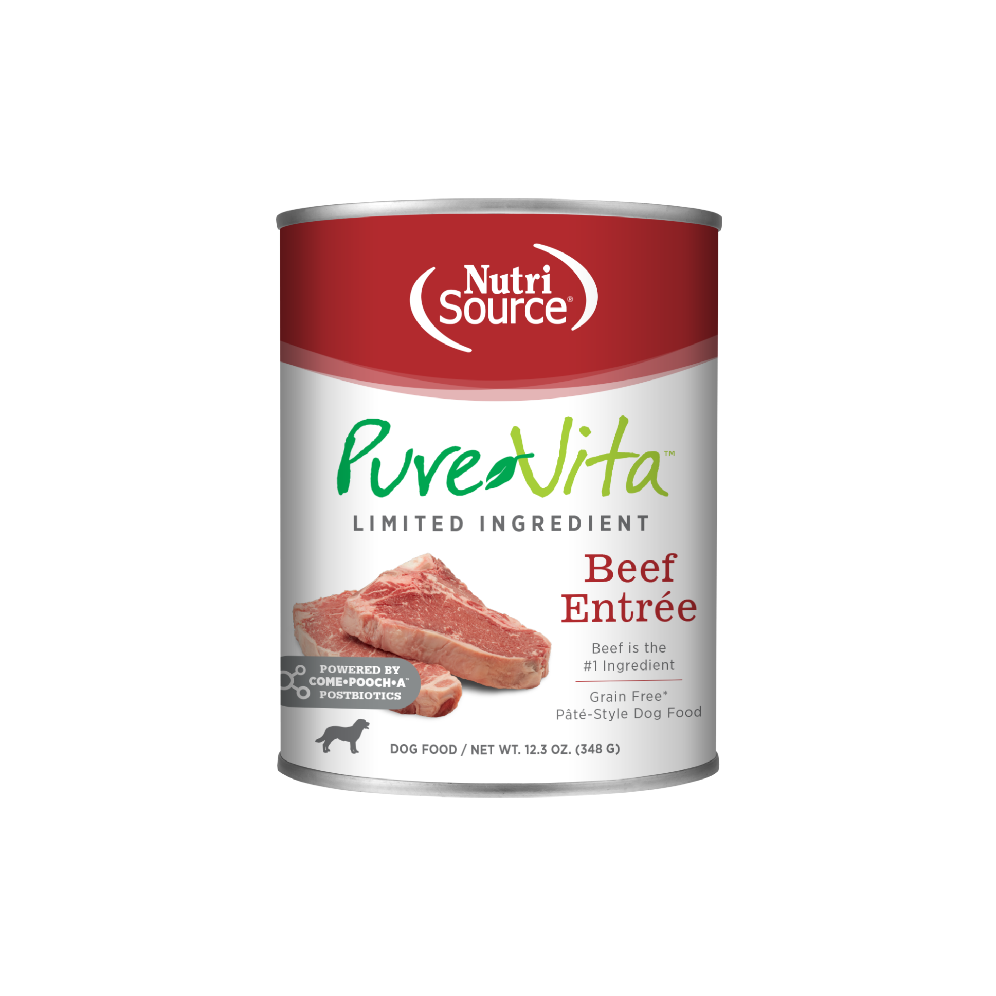 NutriSource PureVita Beef Entree - can front