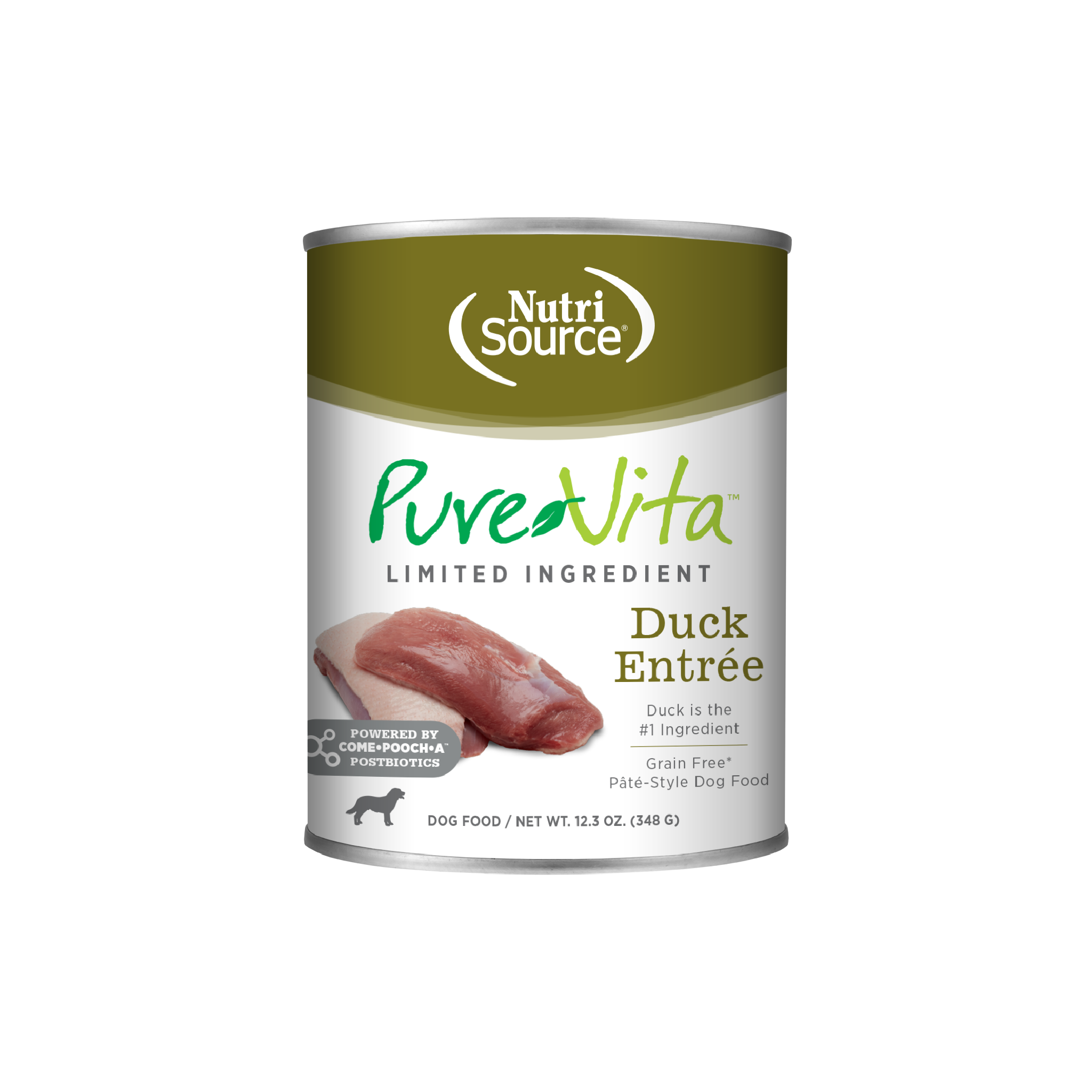 NutriSource PureVita Duck Entree - can front