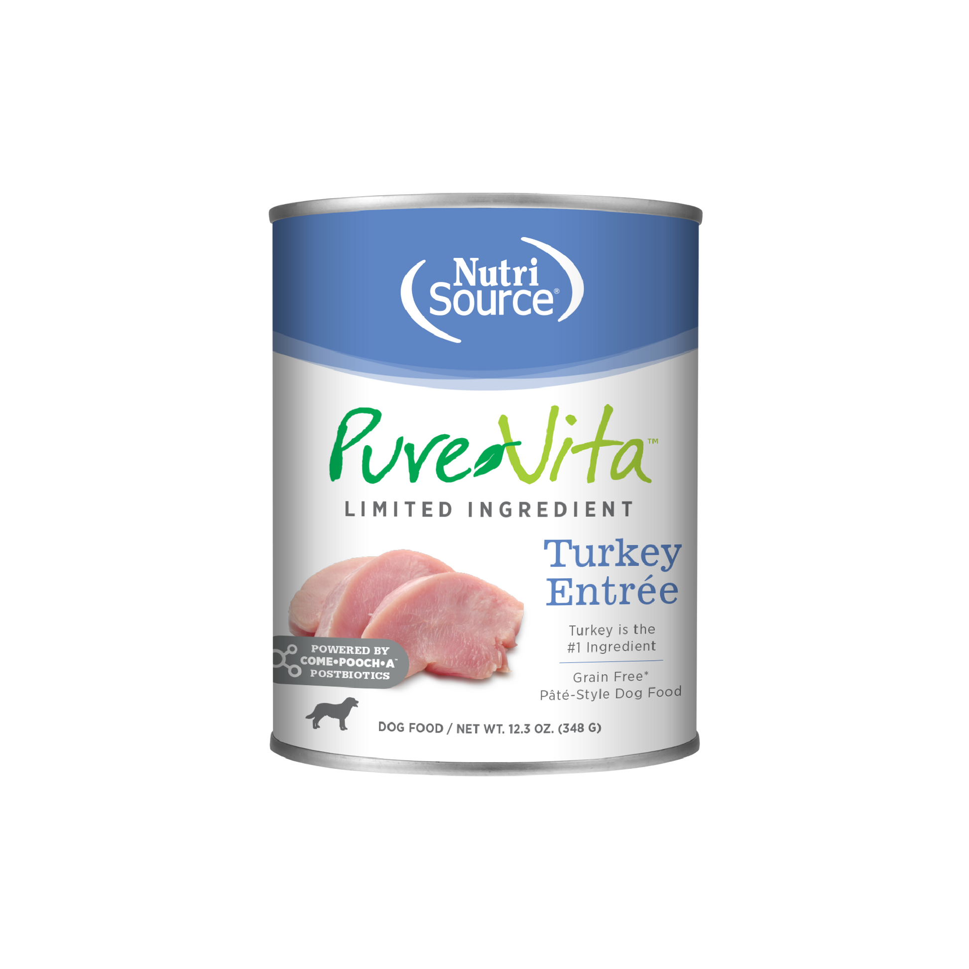NutriSource PureVita Turkey Entree - can front