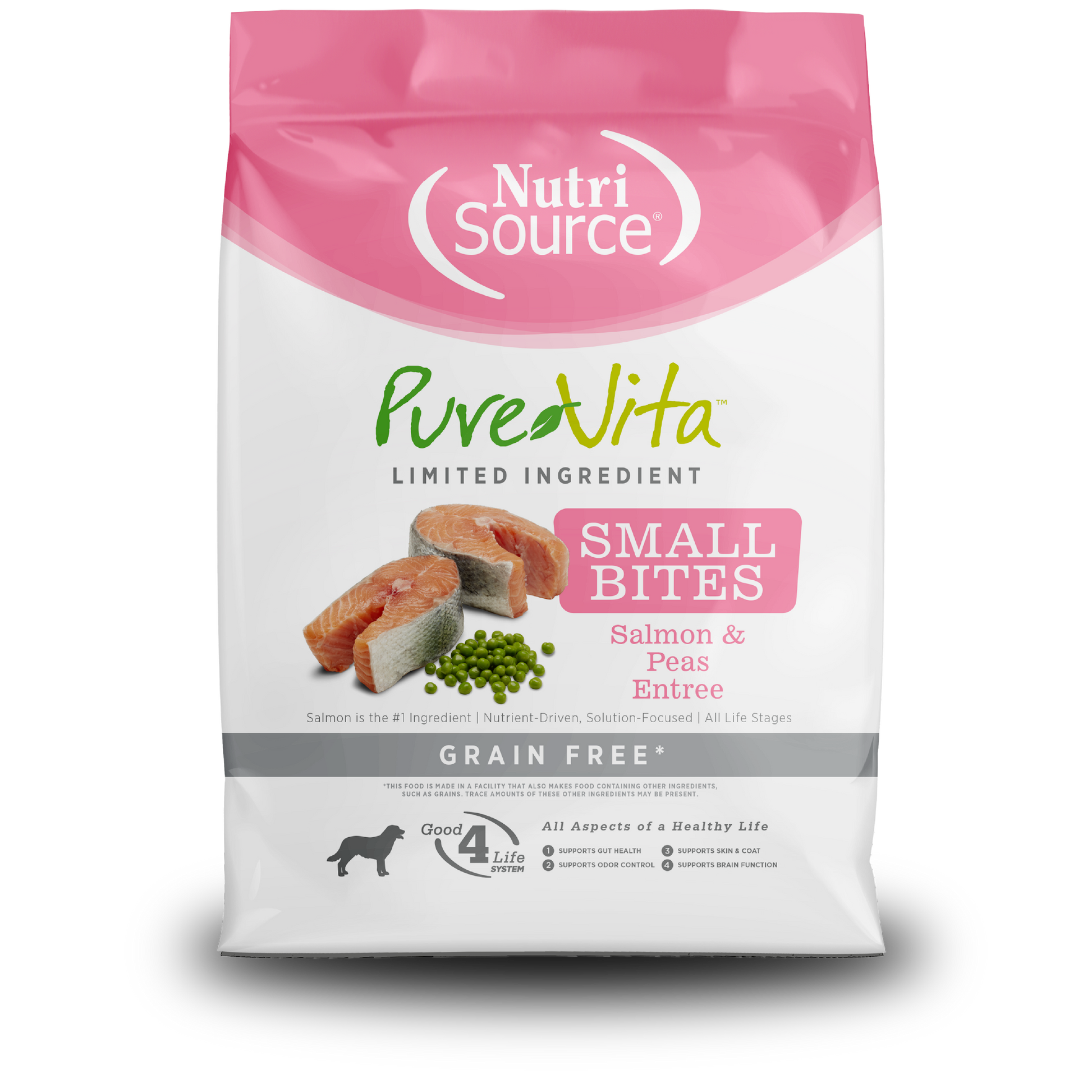 Grain Free Small Bites Salmon & Peas Entrée - bag front