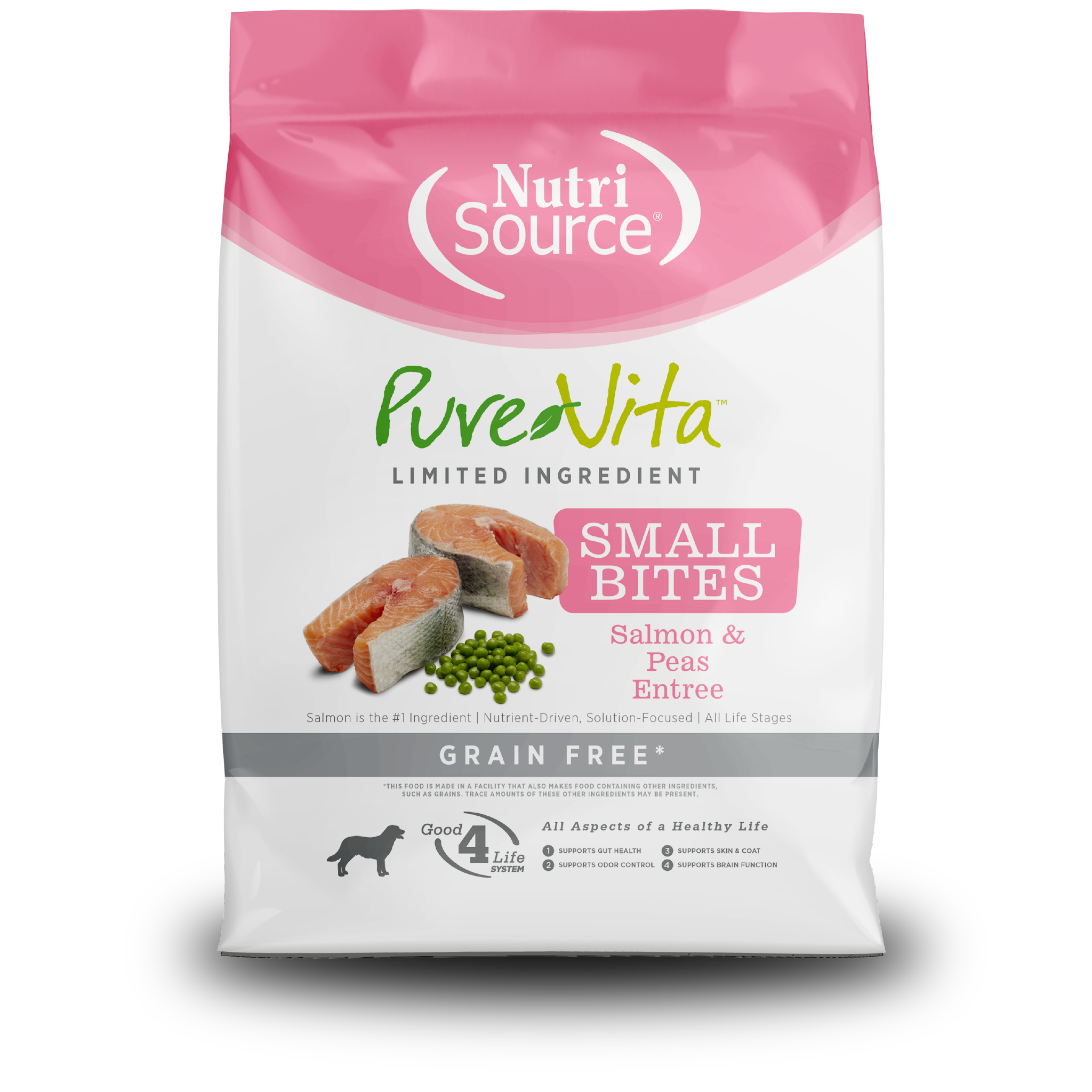 Grain Free Small Bites Salmon & Peas Entrée - bag front