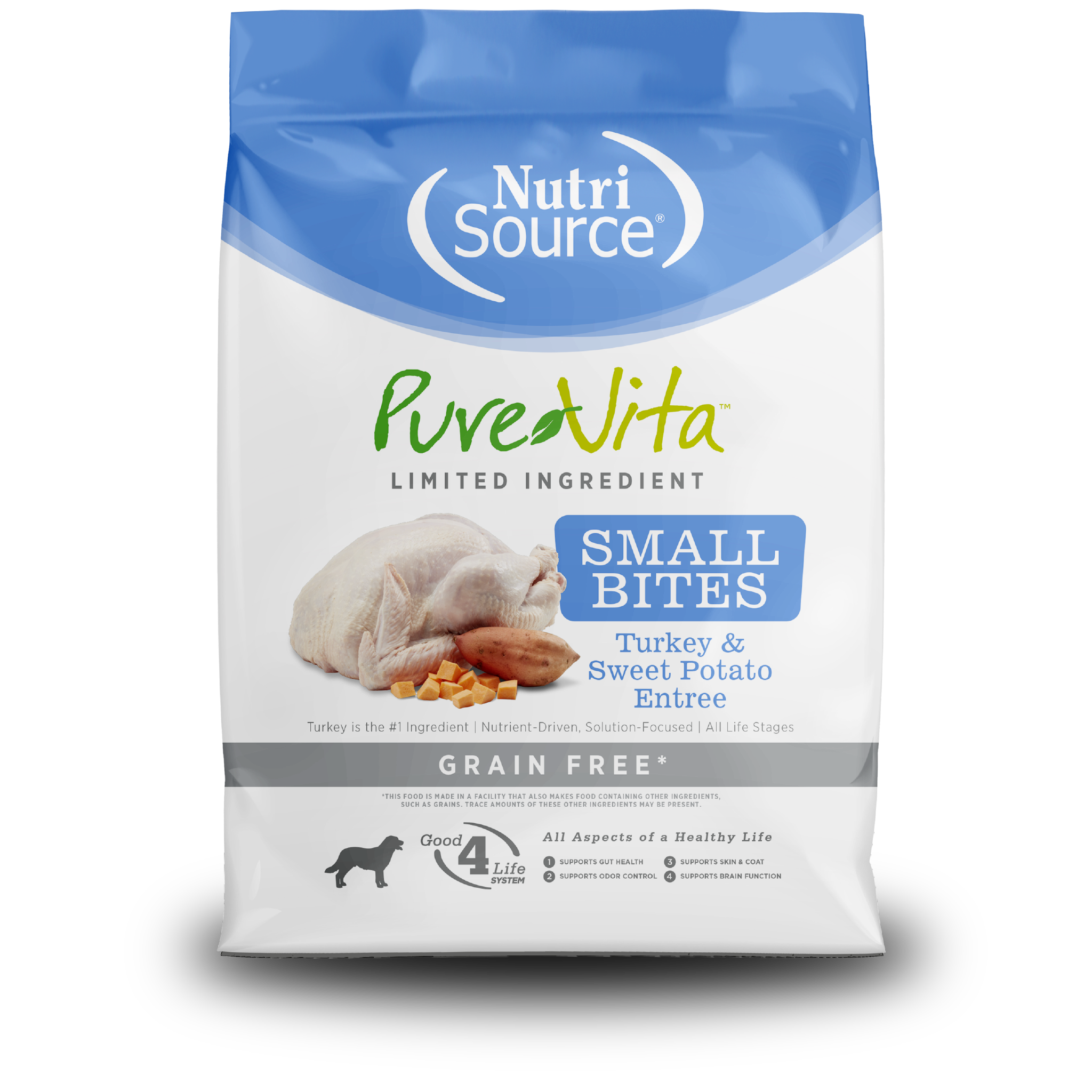 Grain Free Small Bites Turkey & Sweet Potato Entrée - bag front