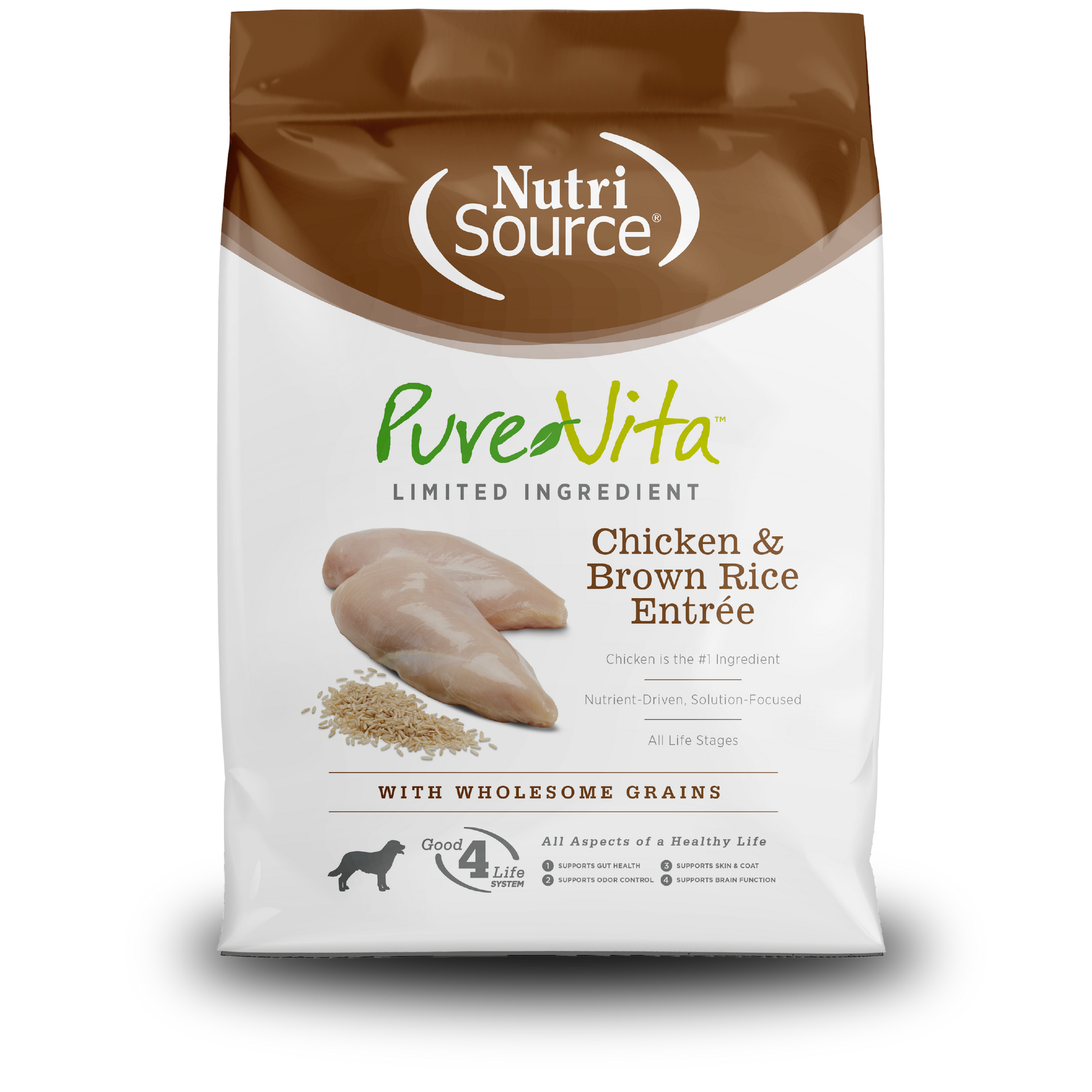 PureVita Chicken & Brown Rice Entrée - bag front
