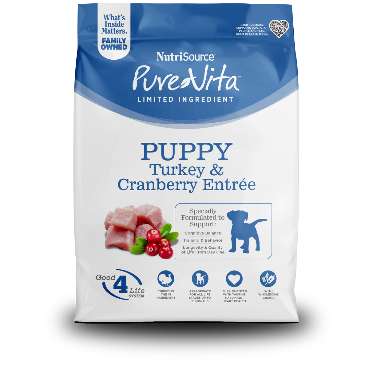 BUY Puppy Turkey & Cranberry Dog Food | PureVita | NutriSource Pet