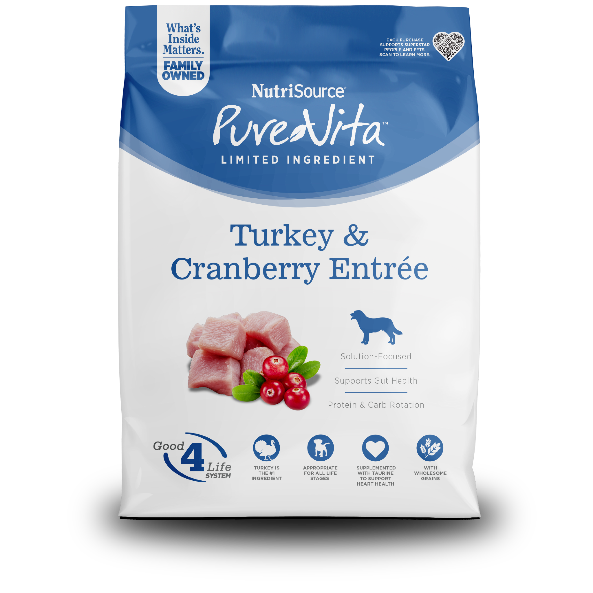 PureVita Turkey & Cranberry Entrée - bag front