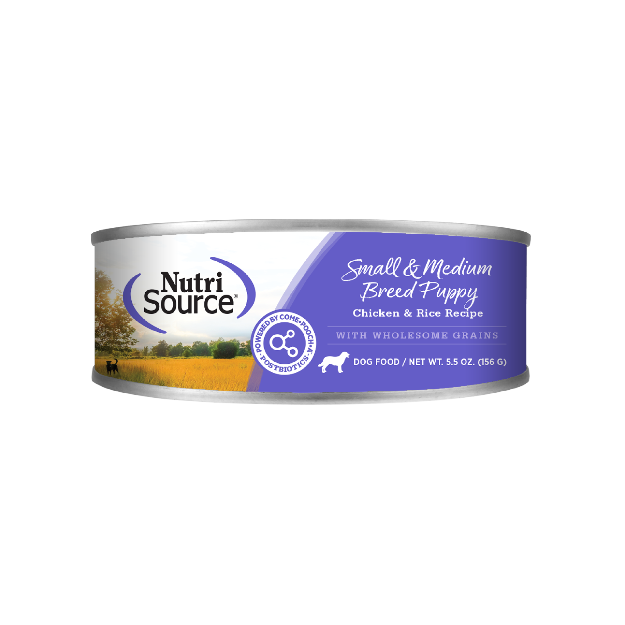 NutriSource Small & Medium Breed Puppy Chicken & Rice Recipe - can front