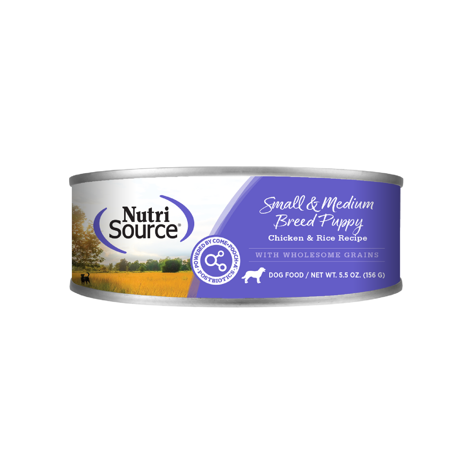 NutriSource Small & Medium Breed Puppy Chicken & Rice Recipe - can front