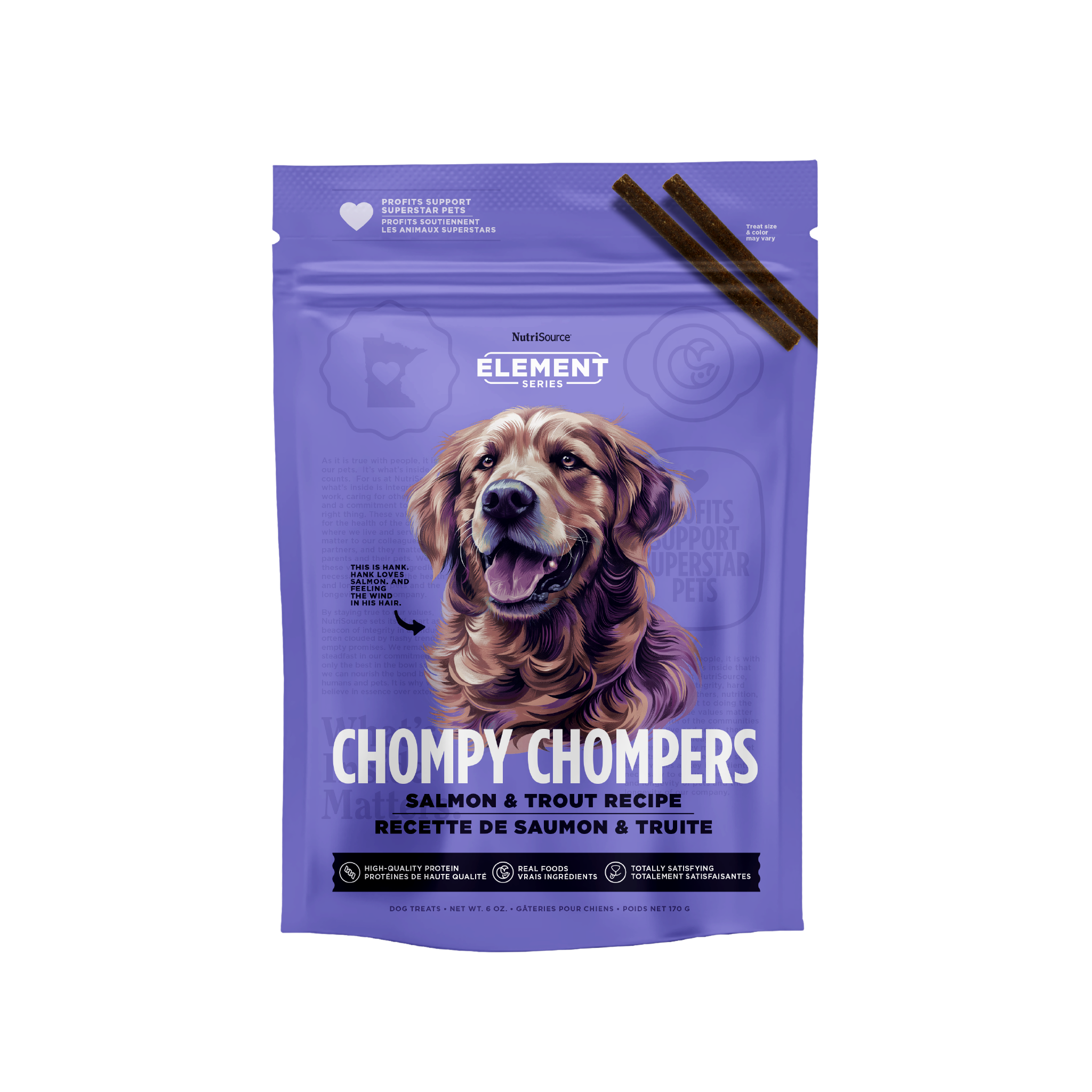 Element Series Salmon & Trout Chompy Chompers - bag front