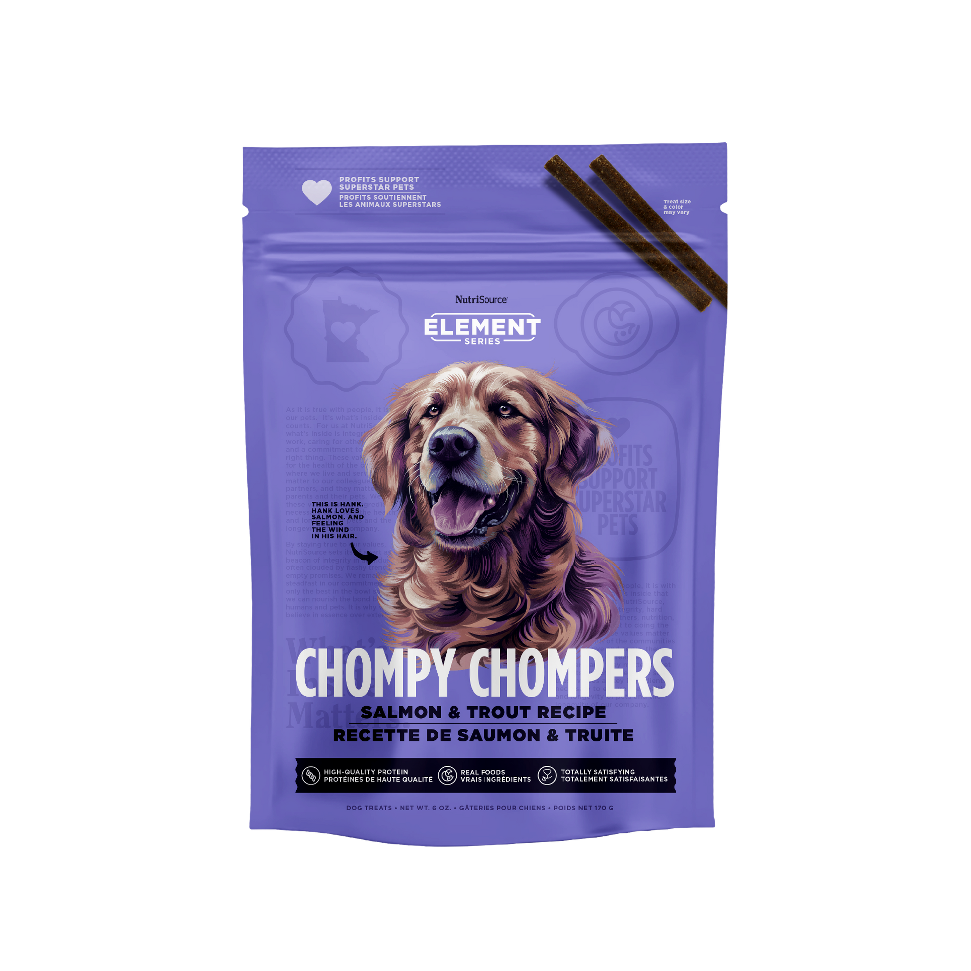 Element Series Salmon & Trout Chompy Chompers - bag front