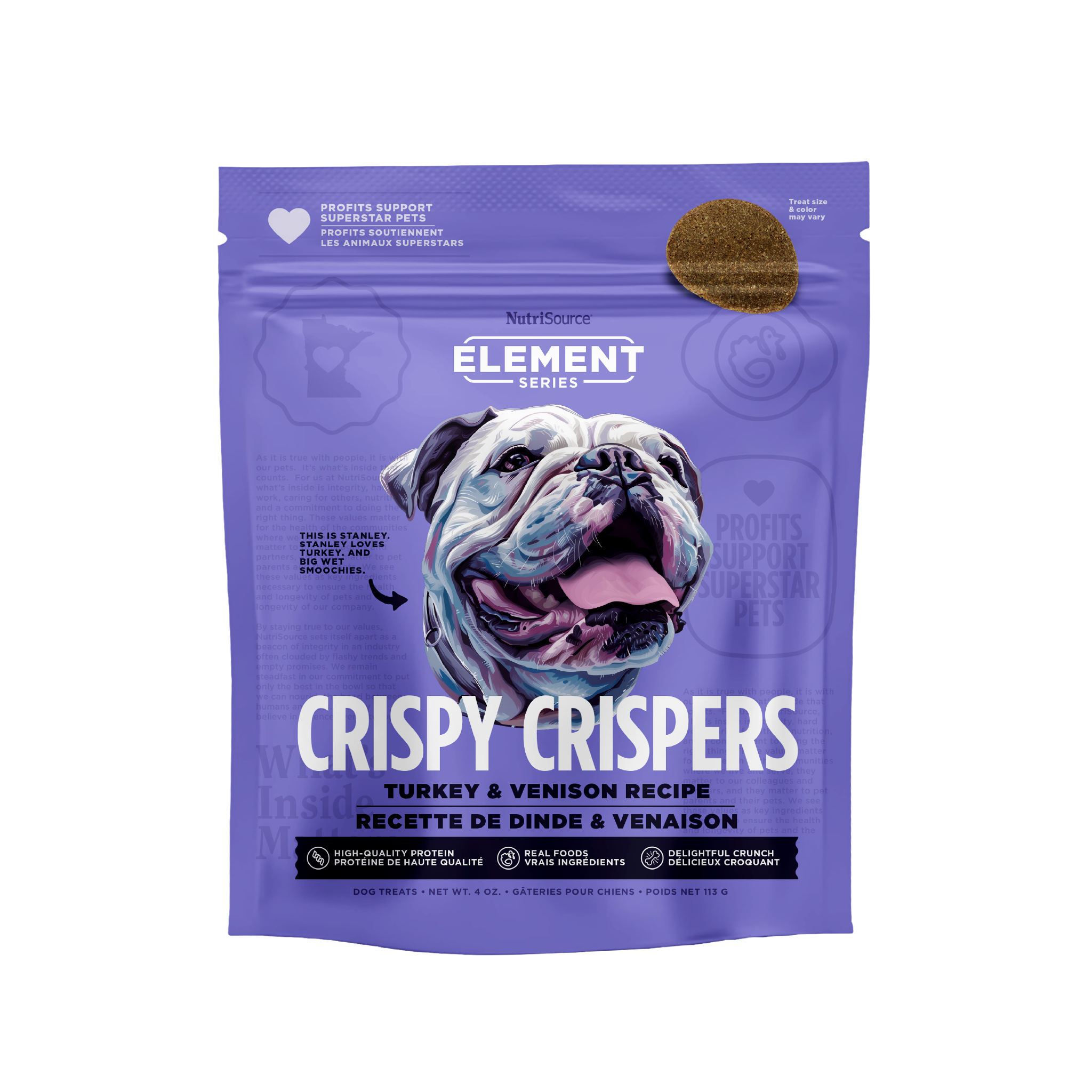 Element Series Turkey & Venison Crispy Crispers - bag front