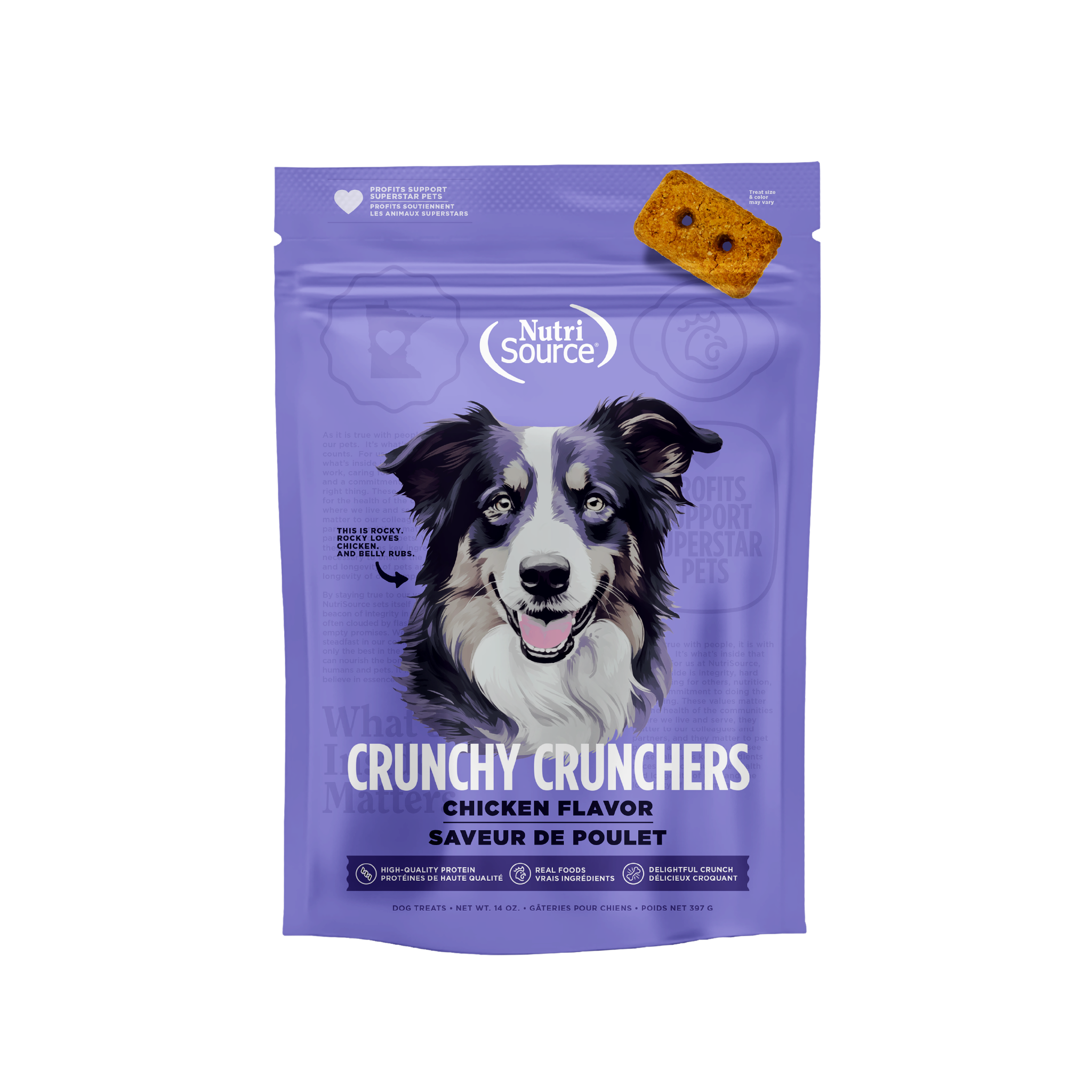 NutriSource Chicken Crunchy Crunchers - bag front