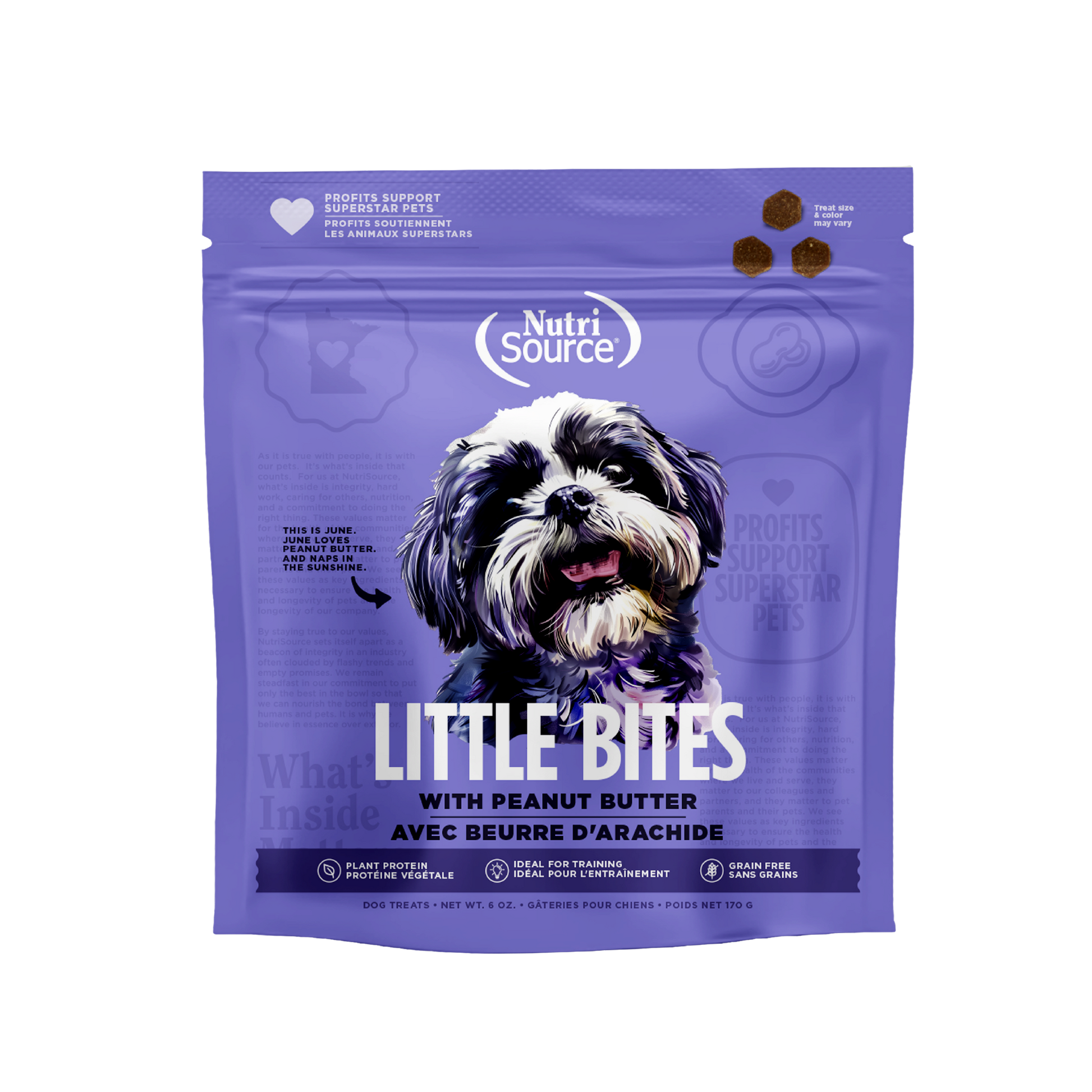 NutriSource Grain Free Peanut Butter Little Bites - bag front