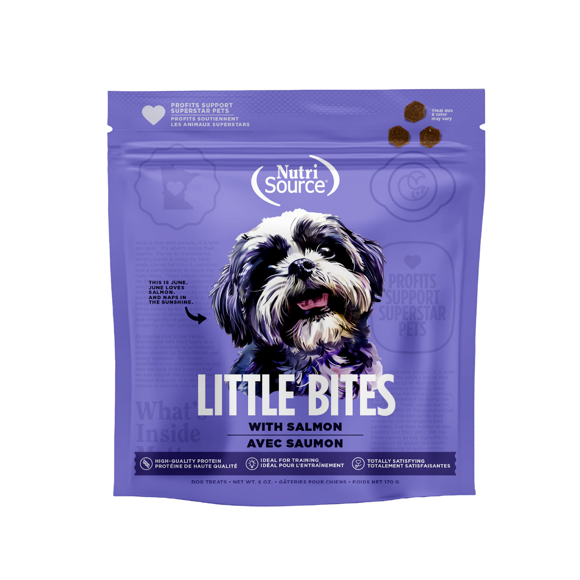 NutriSource Salmon Little Bites - bag front