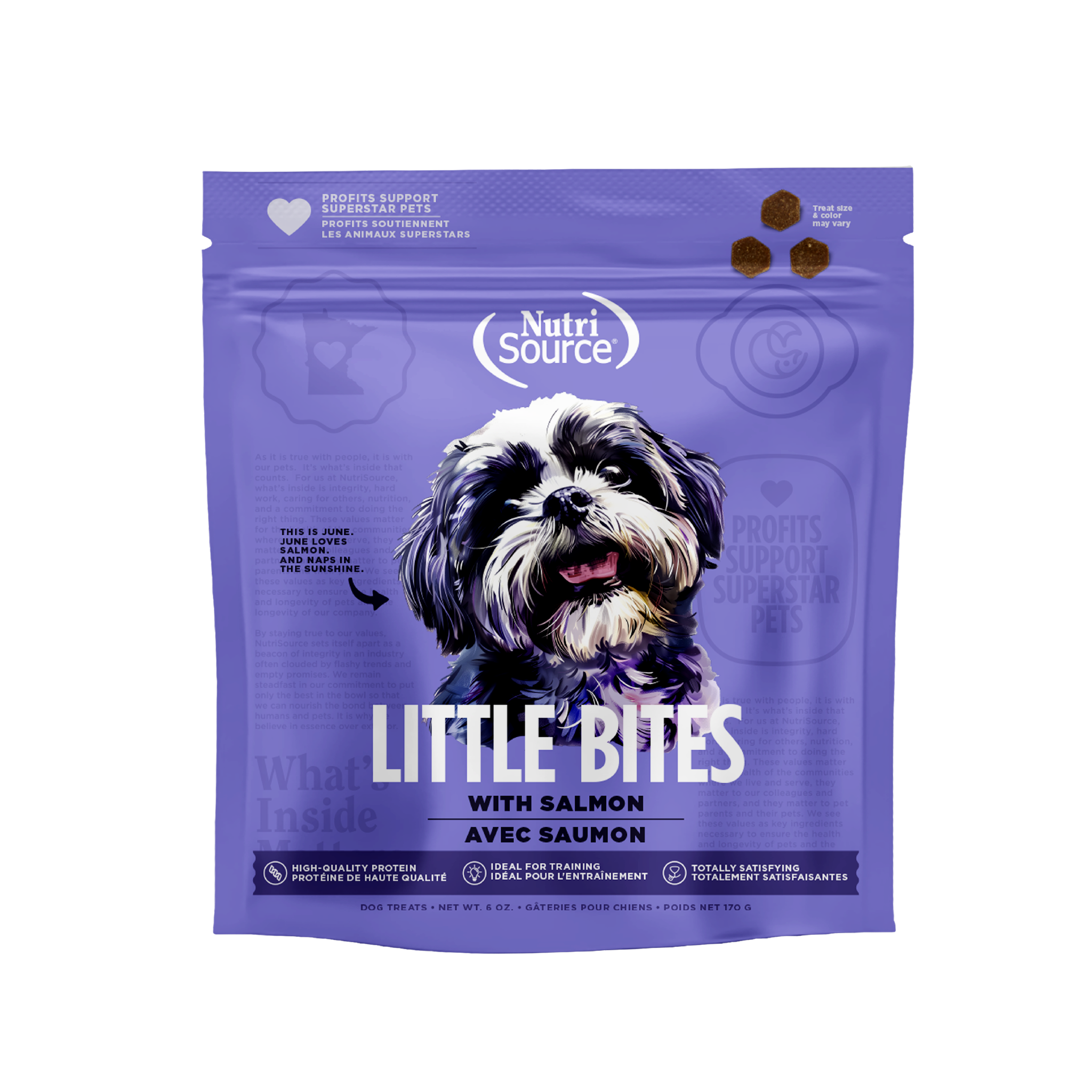 NutriSource Salmon Little Bites - bag front