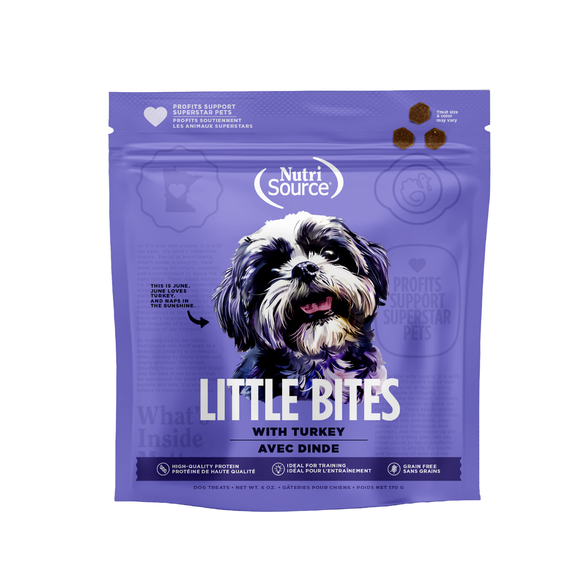 NutriSource Grain Free Turkey Little Bites - bag front