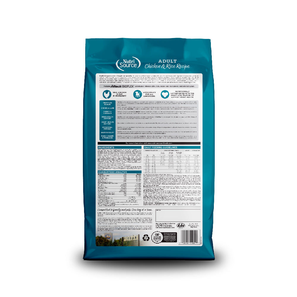 BUY Adult Chicken & Rice Healthy Dog Food | NutriSource Pet Foods