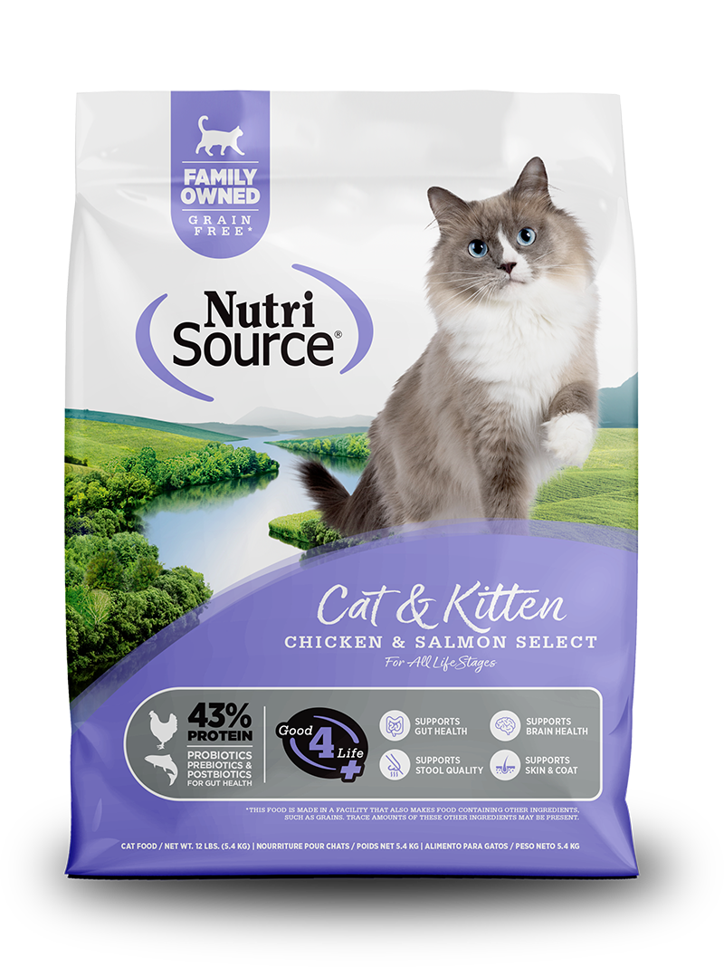 NutriSource Grain Free Cat & Kitten Chicken & Salmon Select - bag front