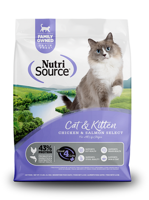 NutriSource Grain Free Cat & Kitten Chicken & Salmon Select - bag front