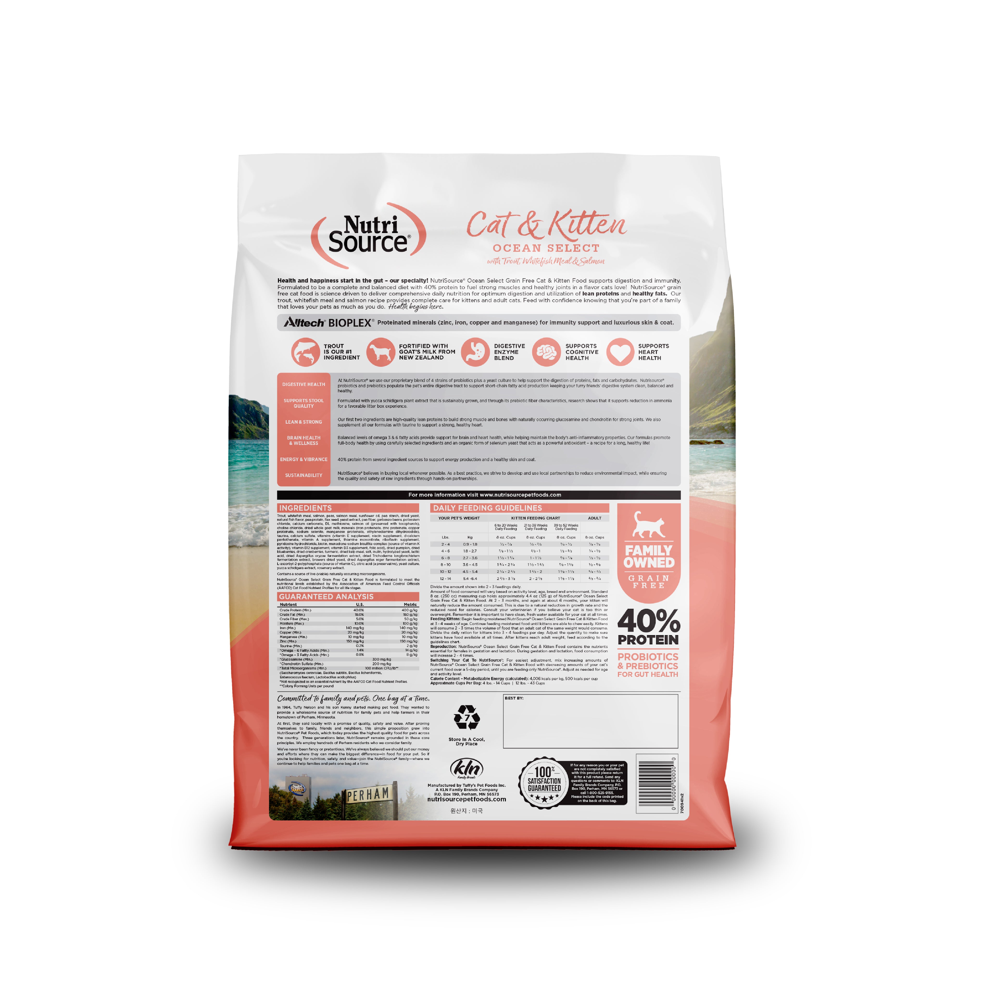 NutriSource Cat & Kitten Ocean Select - bag back