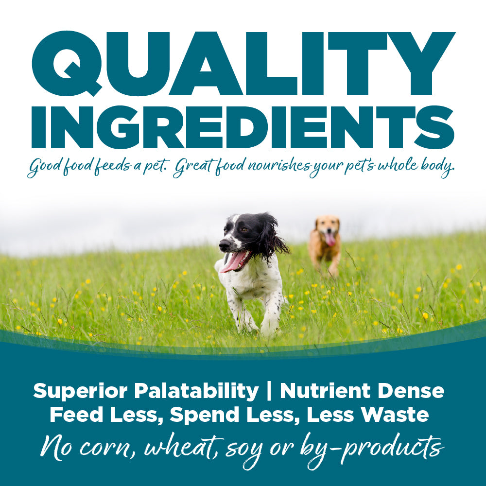 Quality Ingredients - No corn, wheat, soy or by-products.