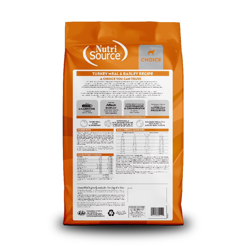 Choice Turkey Meal & Barley - bag back