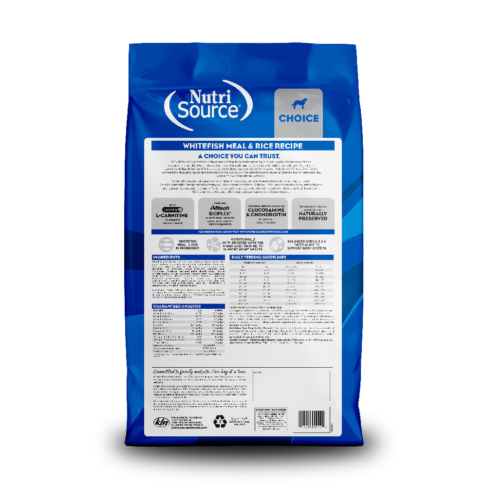 Choice Whitefish Meal & Rice Recipe - bag back