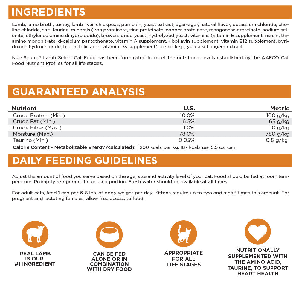 Grain Free Lamb & Lamb Liver Select Cat Formula