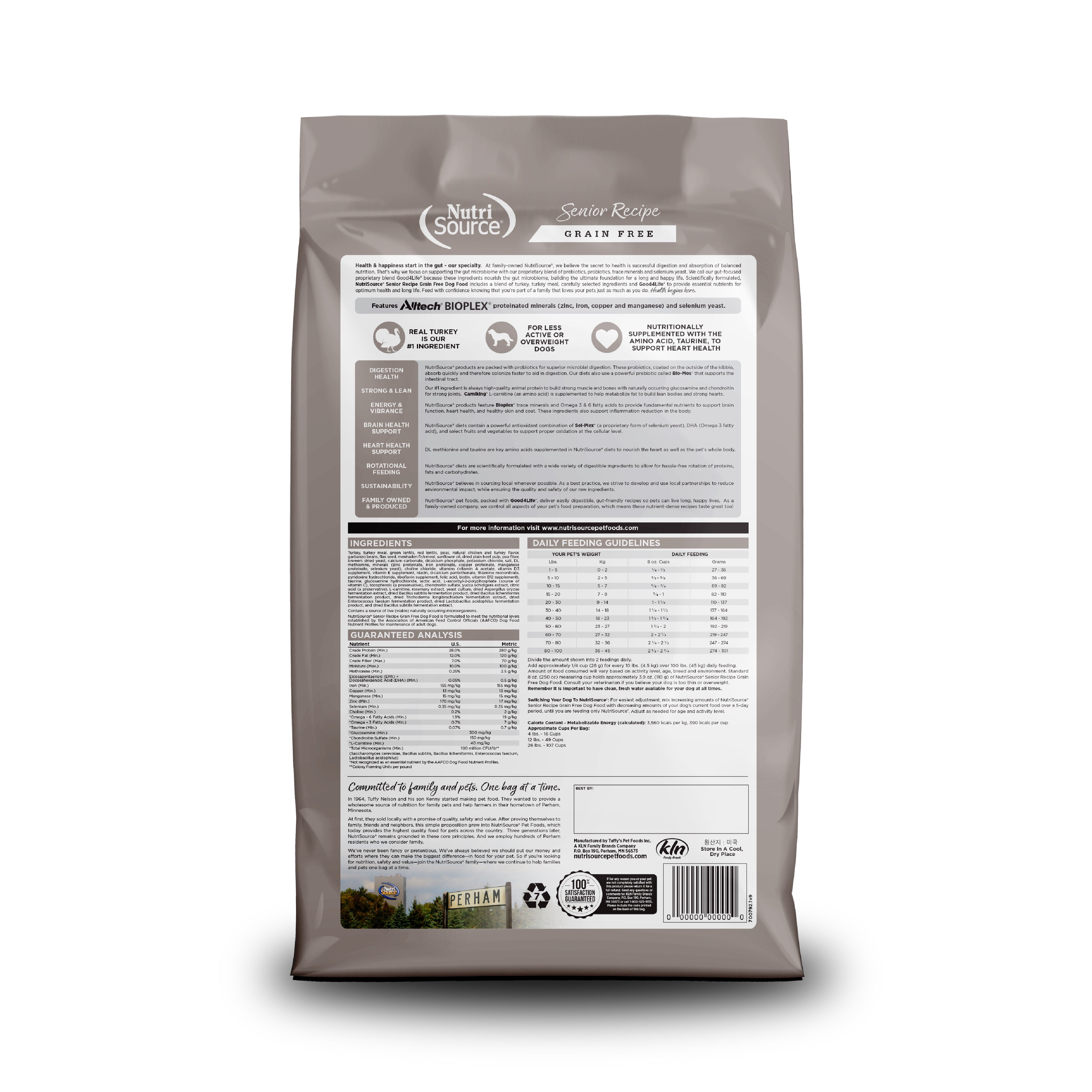 Grain Free Senior - bag back