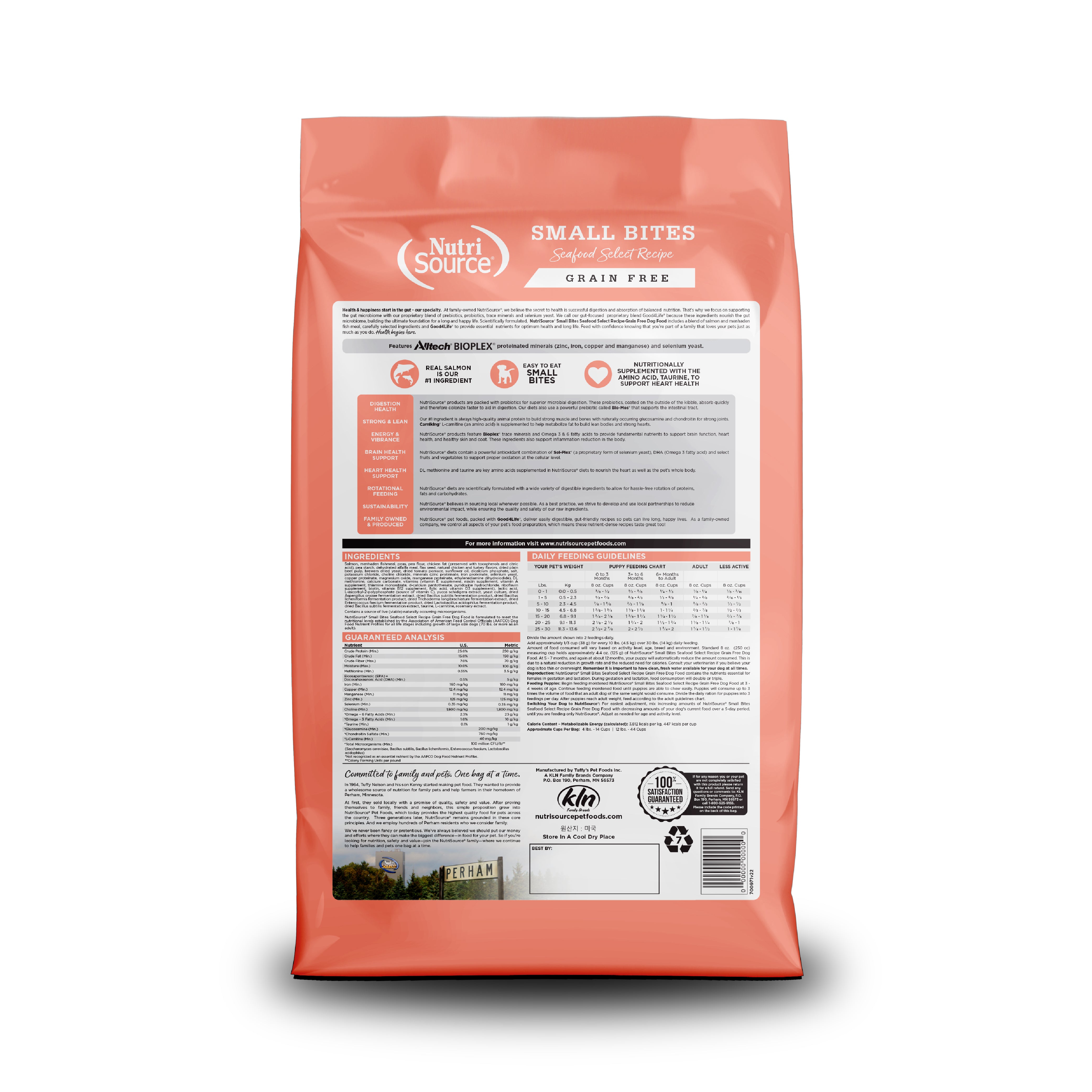 Grain Free Small Bites Seafood Select - bag back
