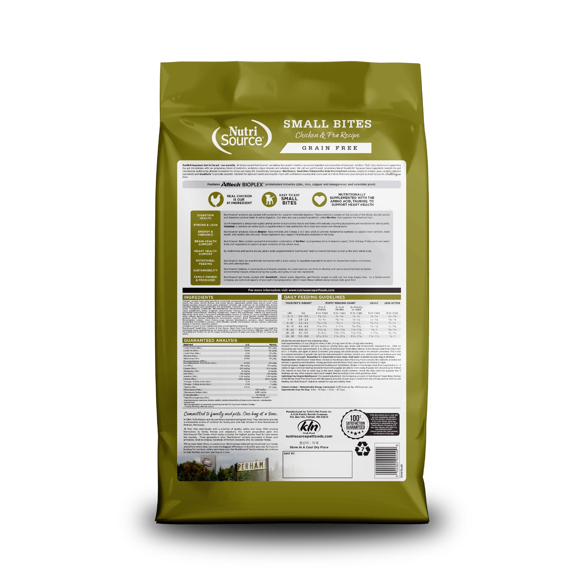 Grain Free Small Bites Chicken & Pea - bag back