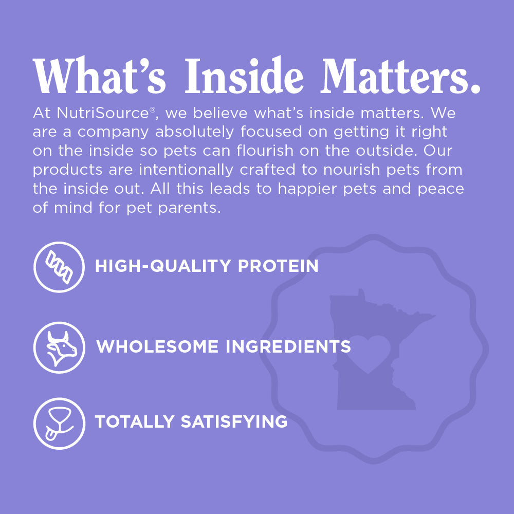 What's Inside Matters. High Quality Protein - Wholesome Ingredients - Totally Satisfying