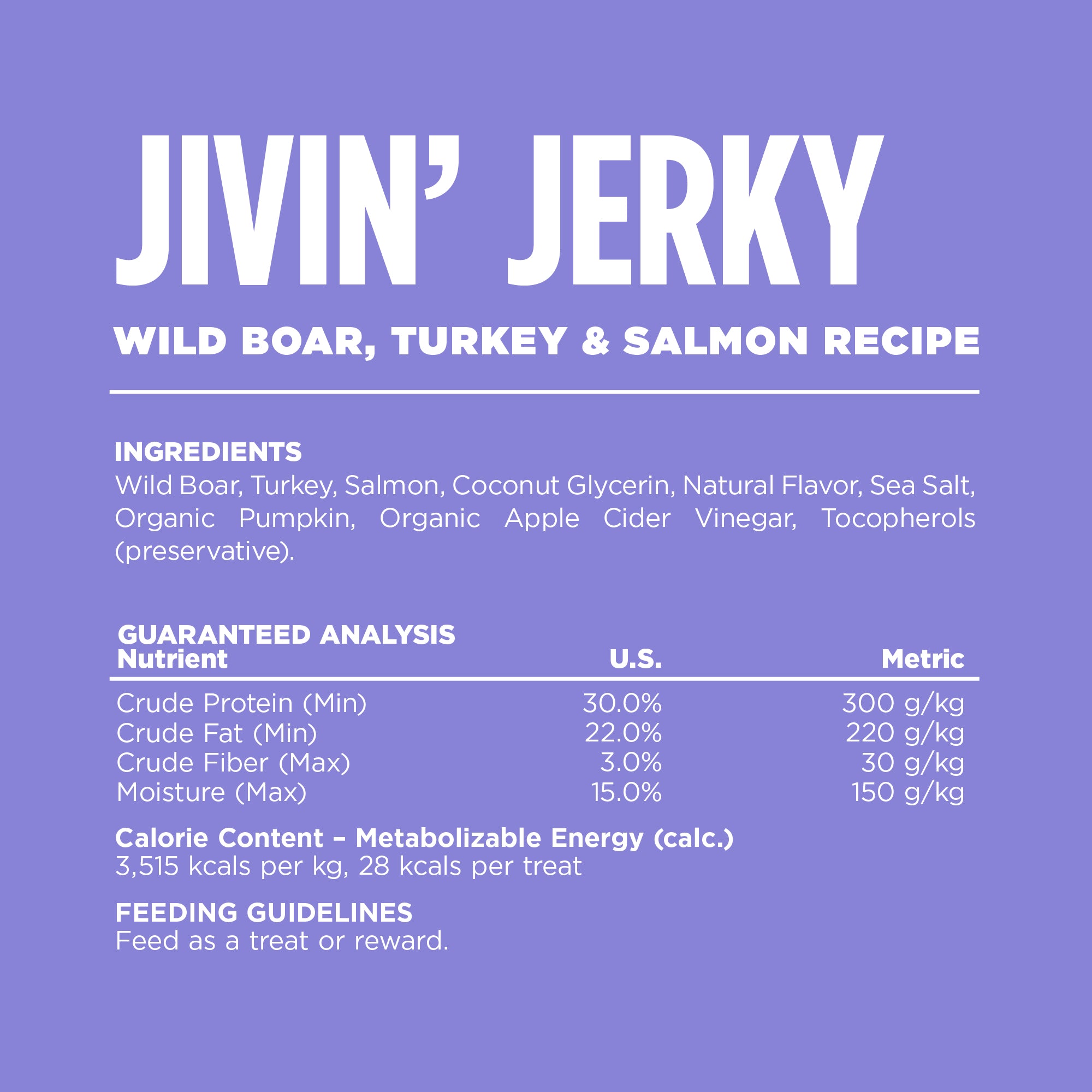 BUY Wild Boar, Turkey & Salmon Jivin' Jerky Dog Treats
