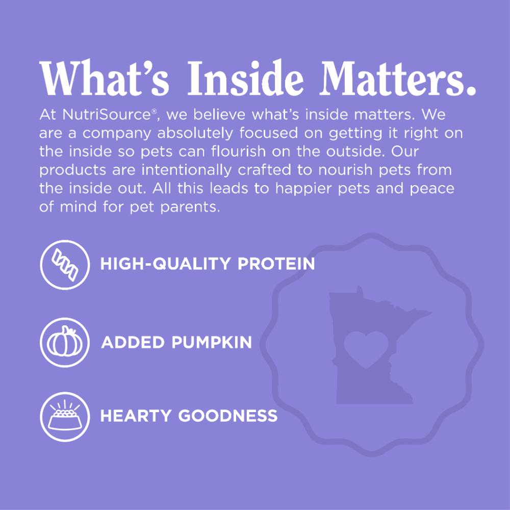 What's Inside Matters: Single Protein, Added Pumpkin, Hearty Goodness