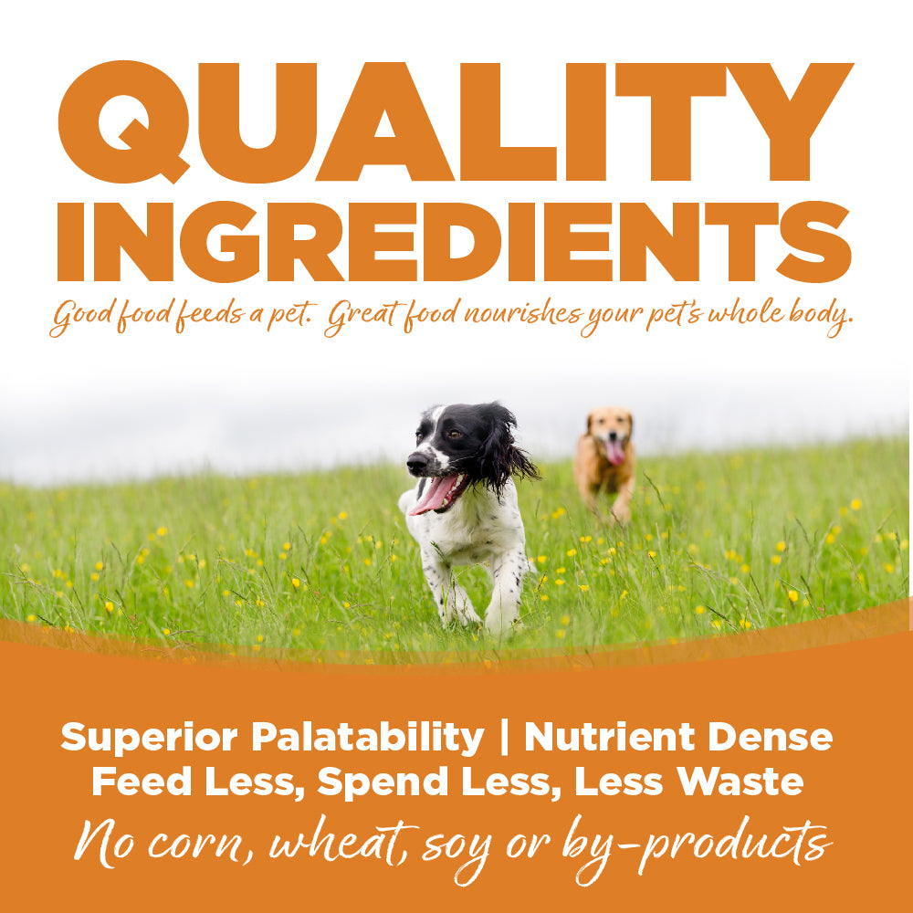 Quality Ingredients - No corn, wheat, soy or by-products.