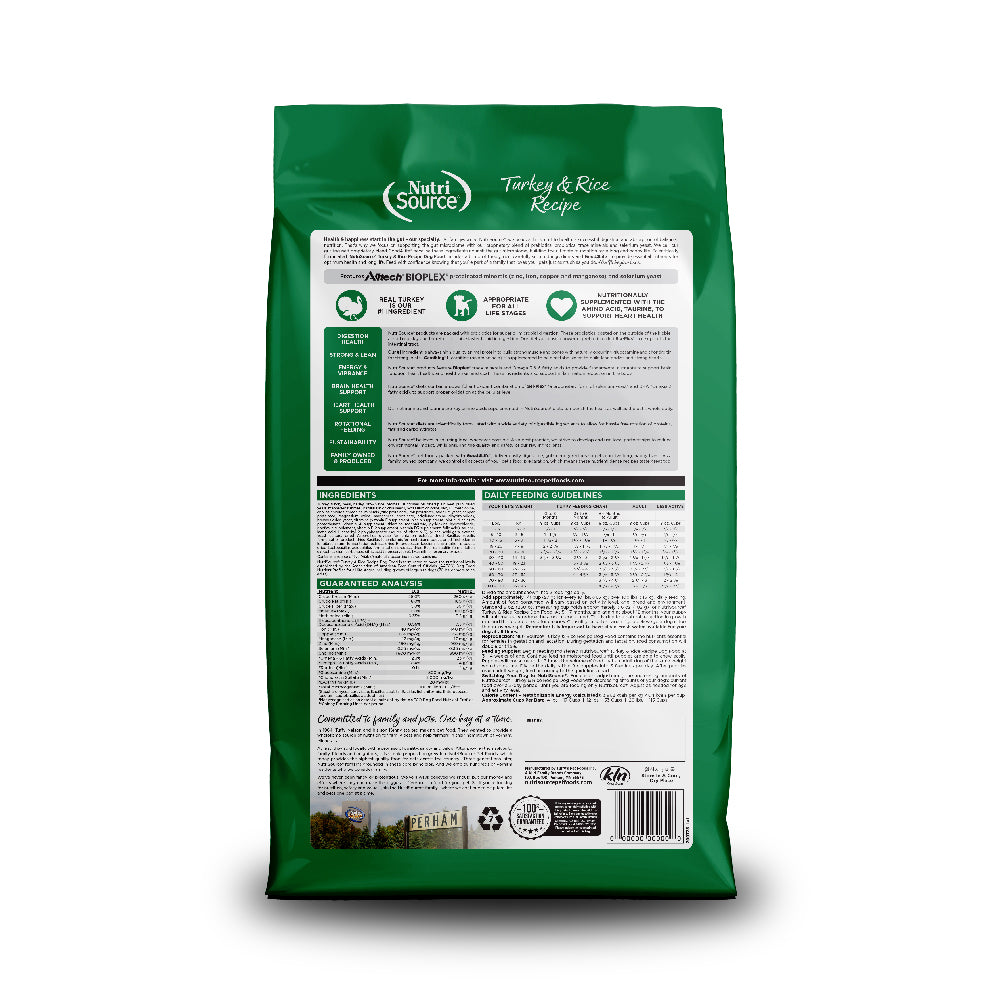 Turkey & Rice - bag back
