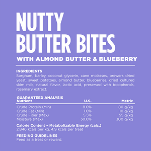 Almond Butter & Blueberry Nutty Butter Bites