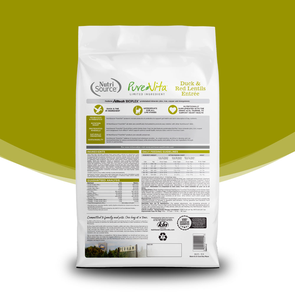 Grain Free Duck & Red Lentils Entrée - bag back