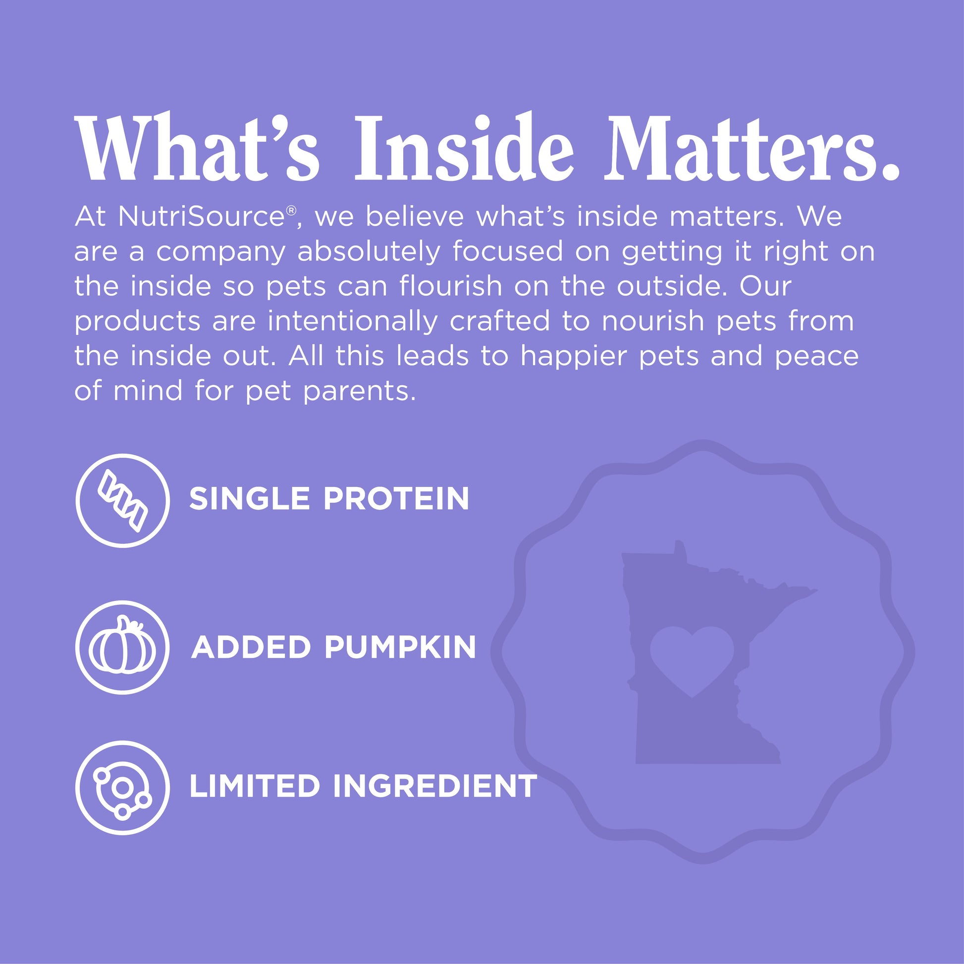 What's Inside Matters: Single Protein, Added Pumpkin, Limited Ingredient