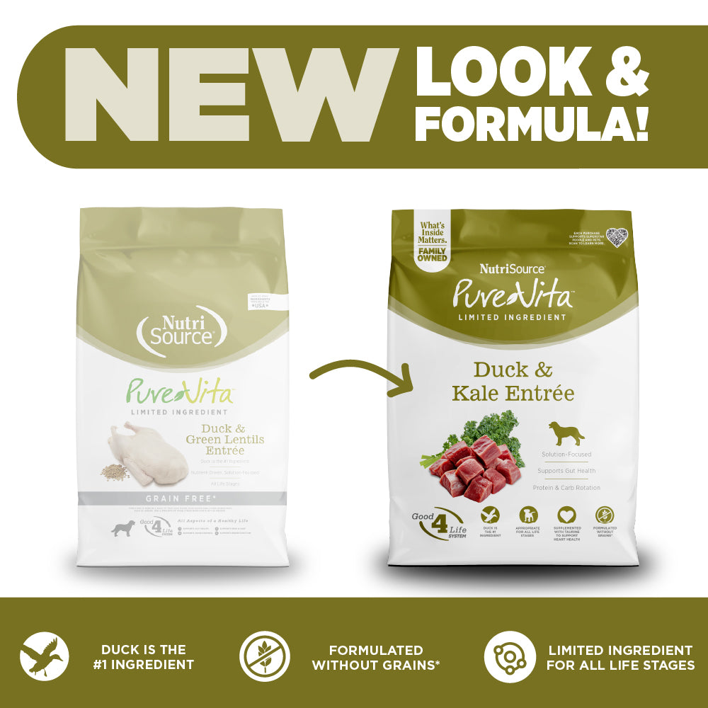 Advertisement showing new packaging look.