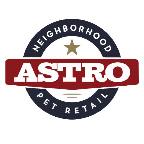 Logo of Astro Neighborhood Pet Retail with a star in the center