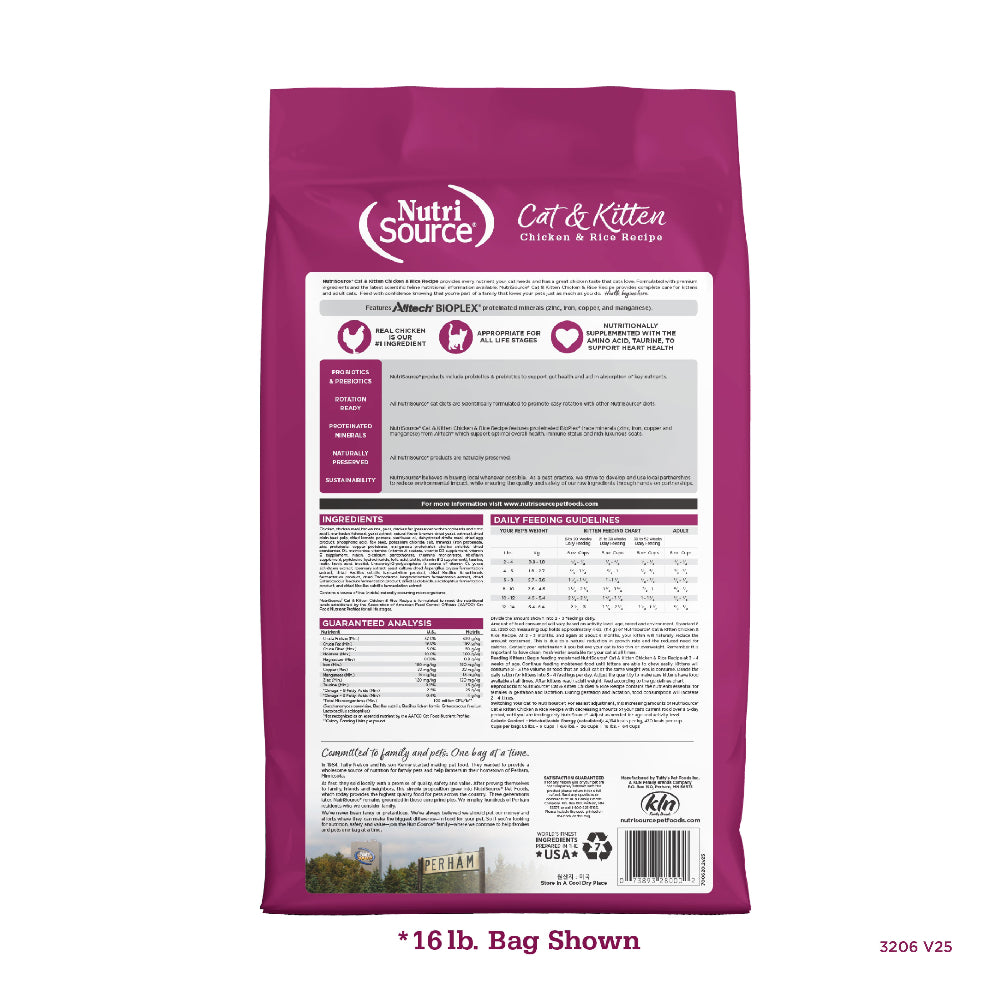 BUY Cat & Kitten Food Chicken & Rice | NutriSource Pet Foods – Discover ...