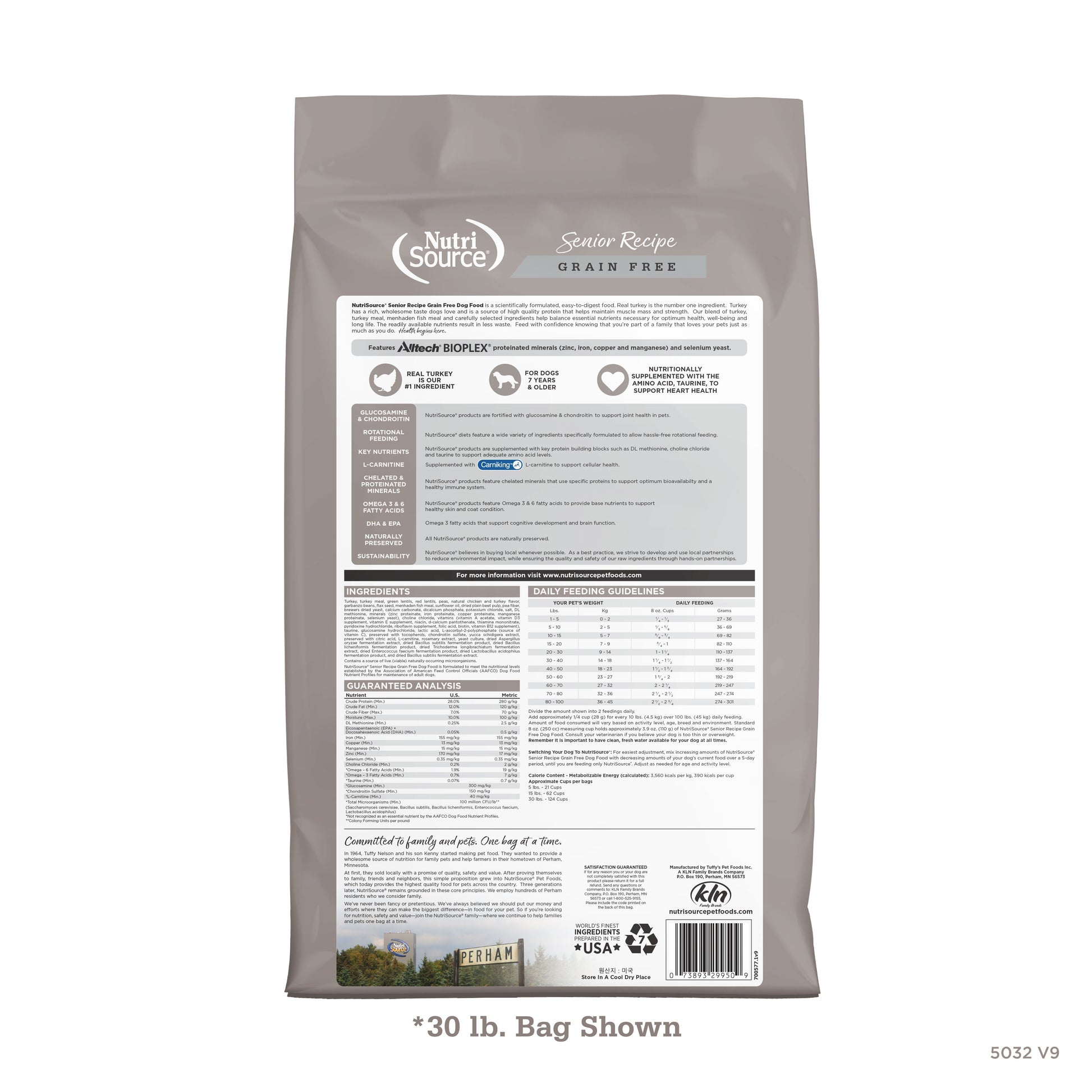 Grain Free Senior Recipe - bag back