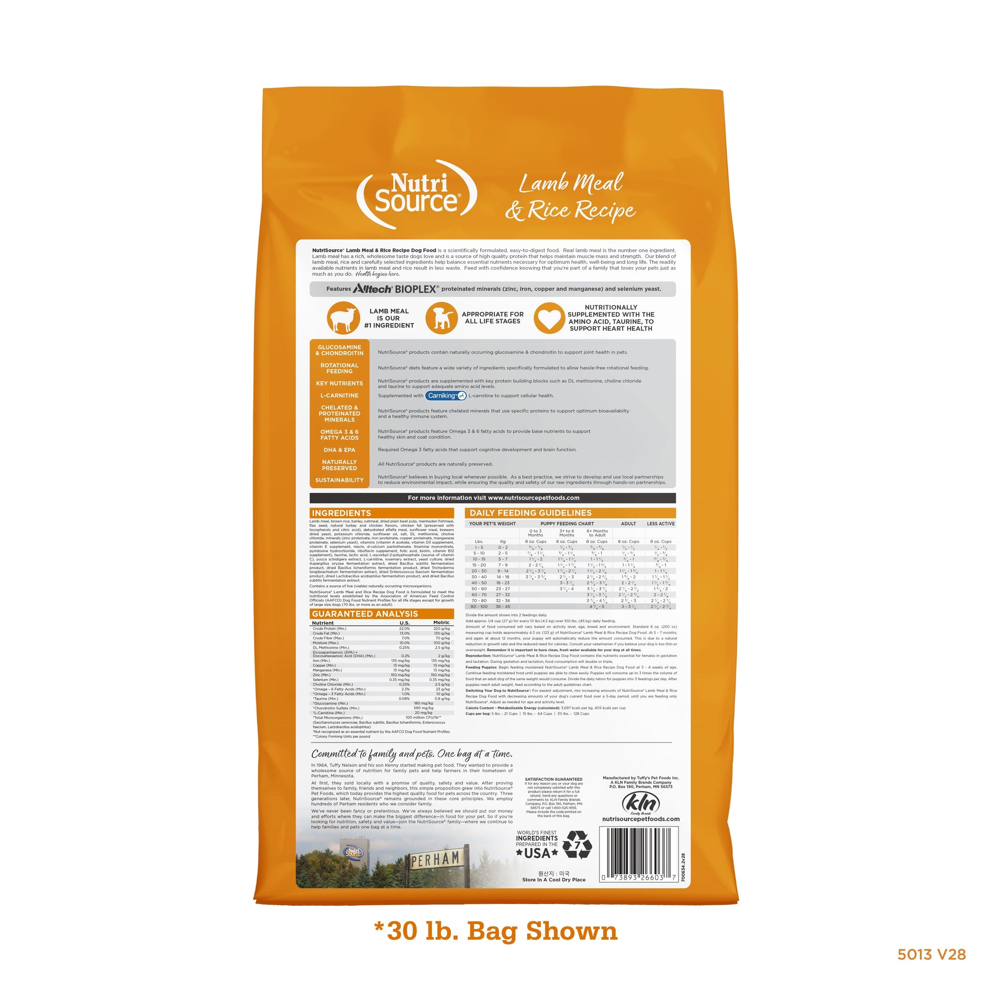 Lamb Meal & Rice - bag back