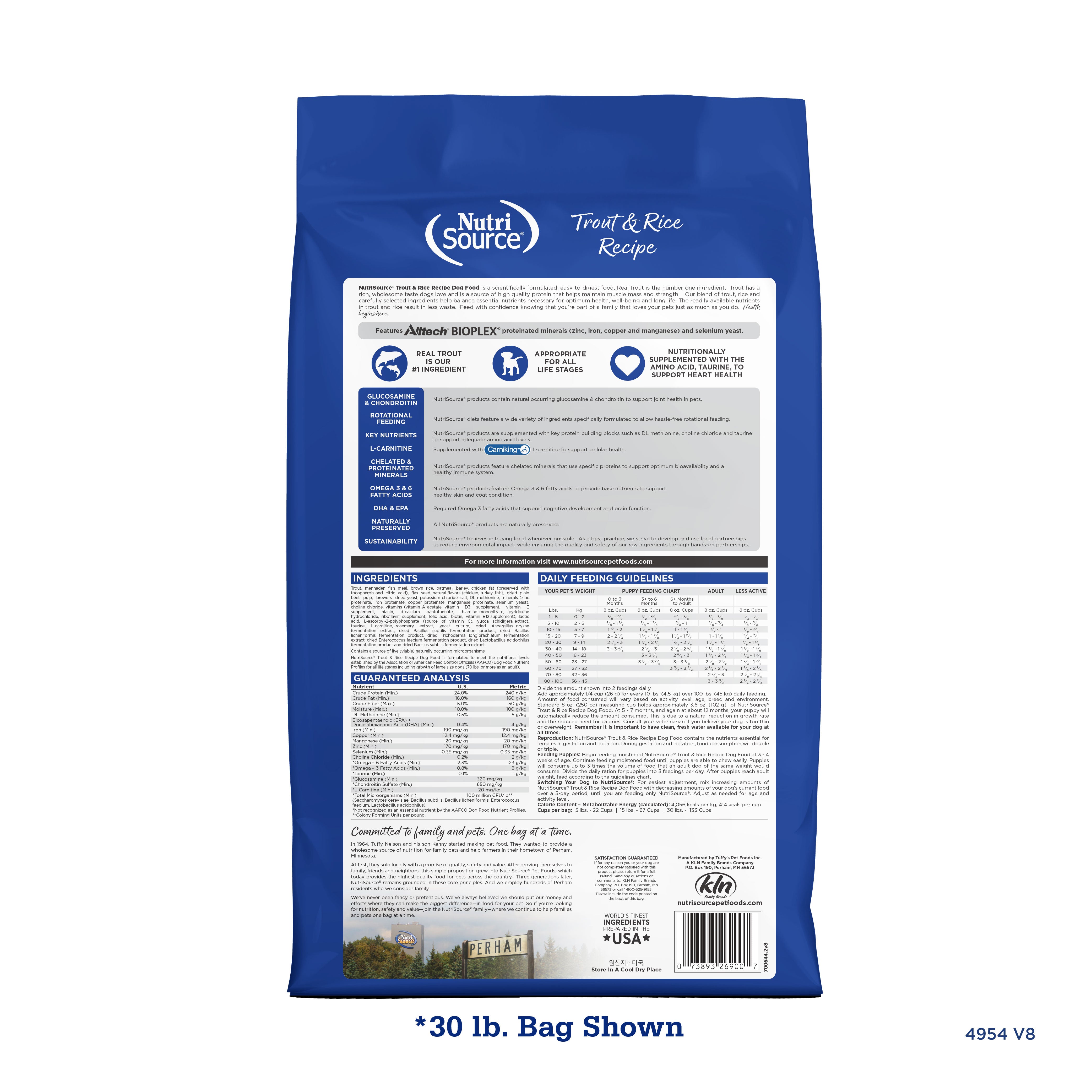 Trout & Rice Recipe - bag back