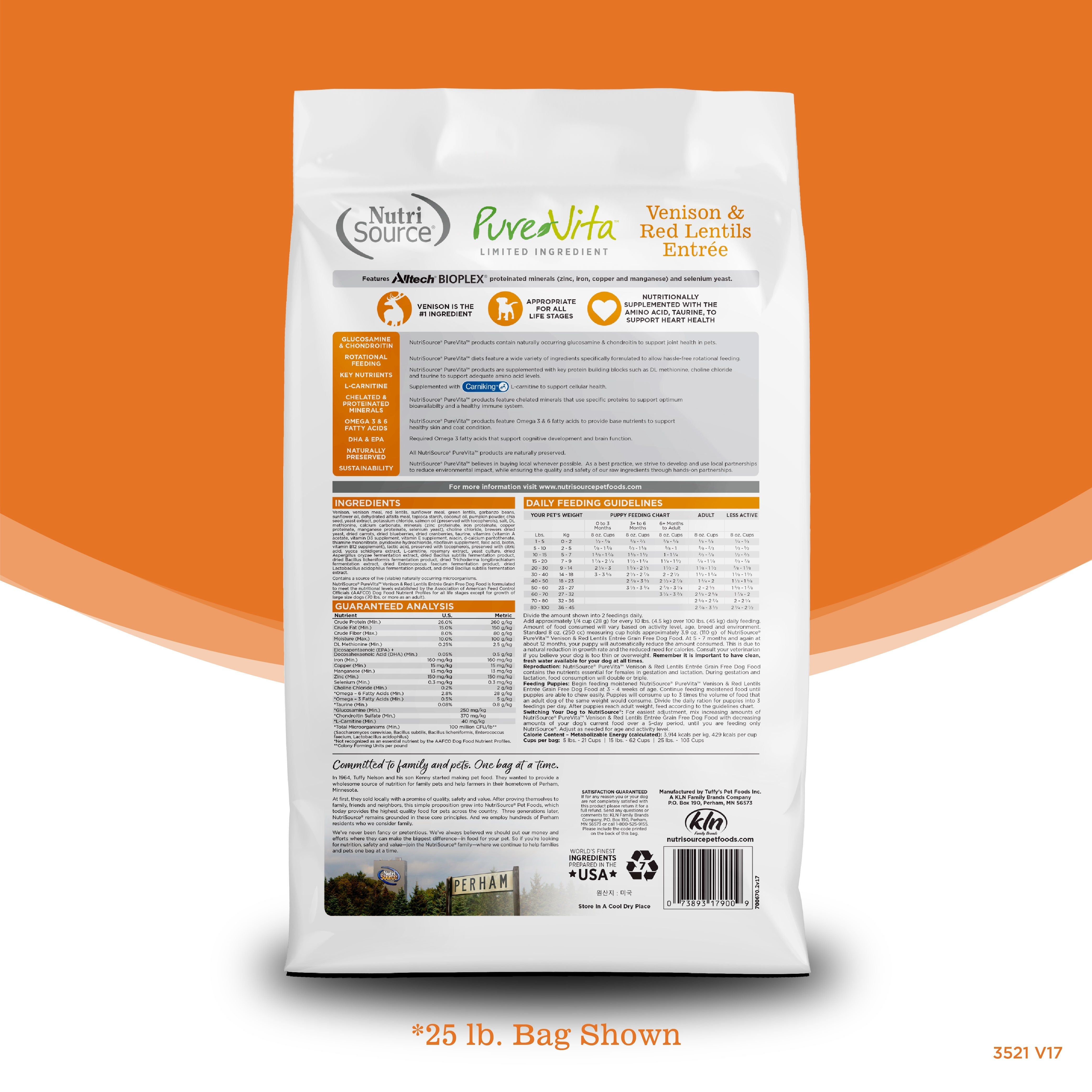 BUY Venison & Red Lentils Dog Food | PureVita | NutriSource Pet