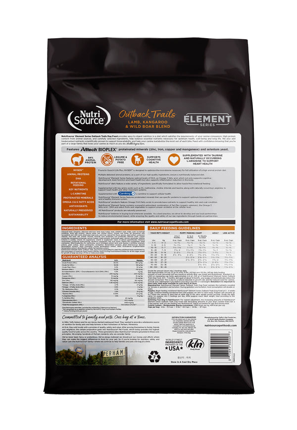 Element Series Outback Trails Recipe Discover NutriSource Pet Foods