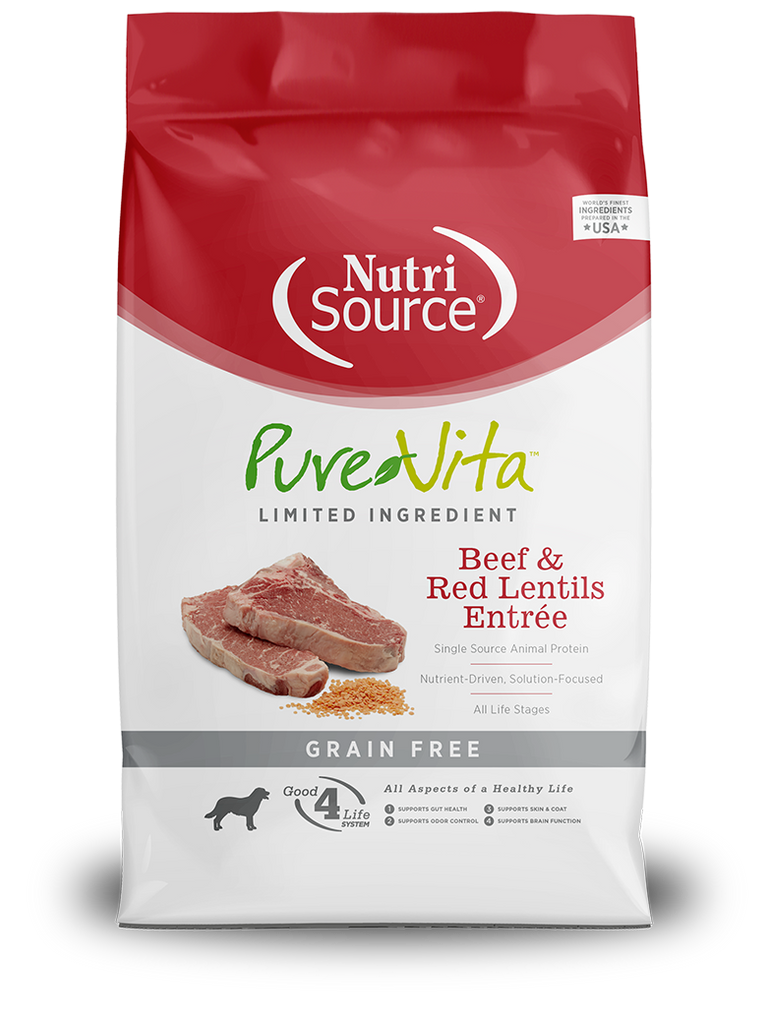 BUY Beef Red Lentils Dog Food PureVita NutriSource Pet Foods