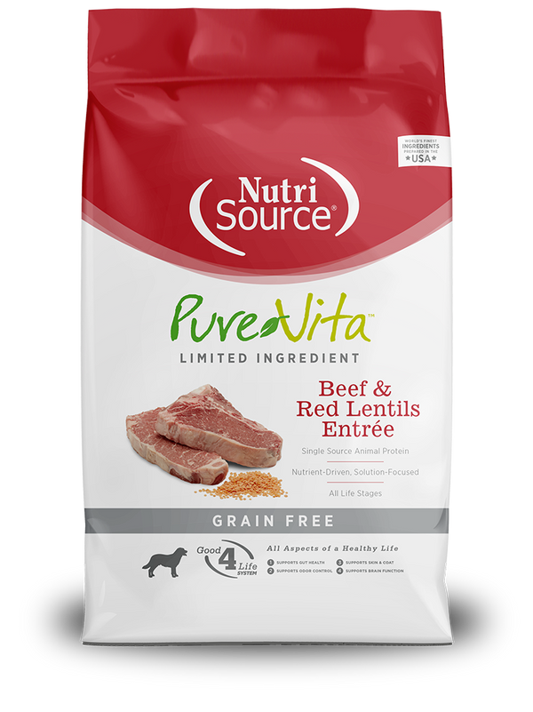 BUY Beef Red Lentils Dog Food PureVita NutriSource Pet Foods