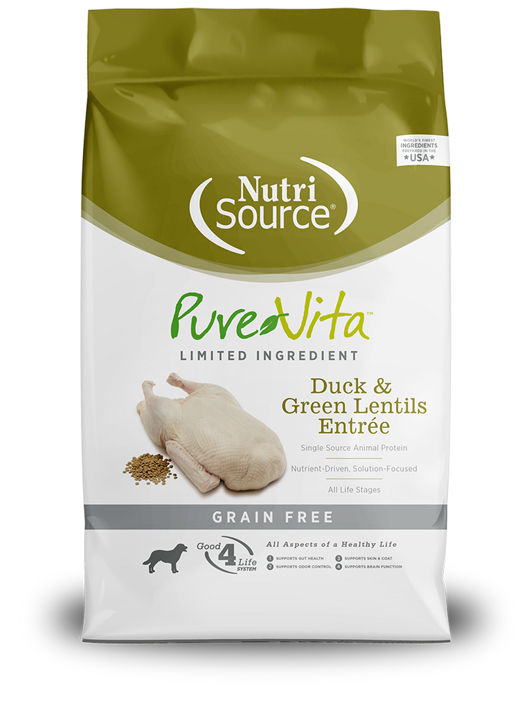 BUY Duck Green Lentils Dog Food PureVita NutriSource Pet Foods Discover NutriSource Pet Foods