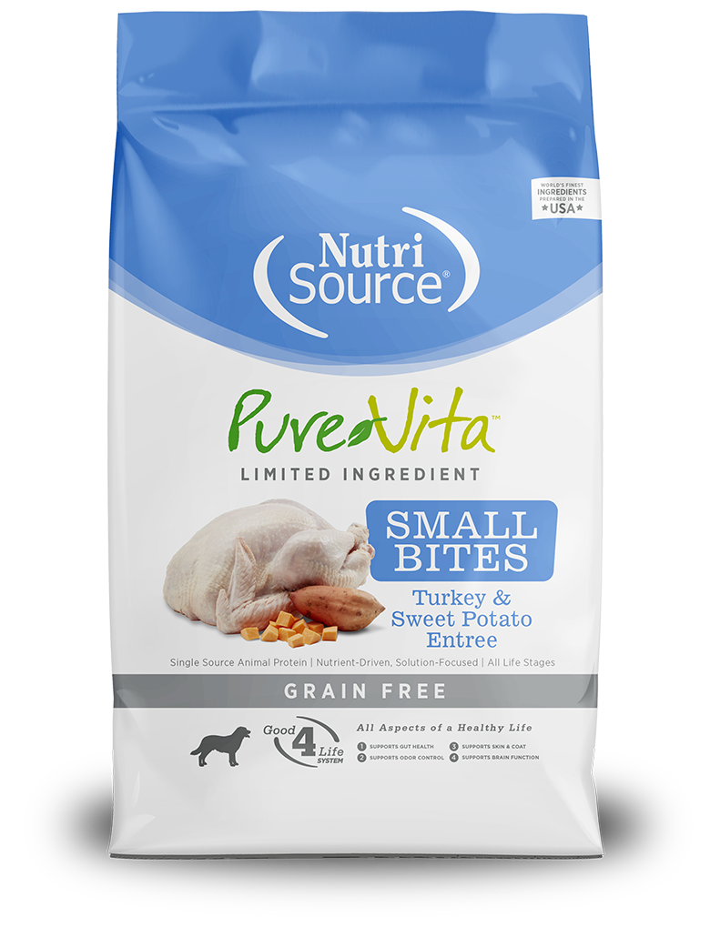 Grain Free Small Bites Turkey & Sweet Potato Entrée - bag front